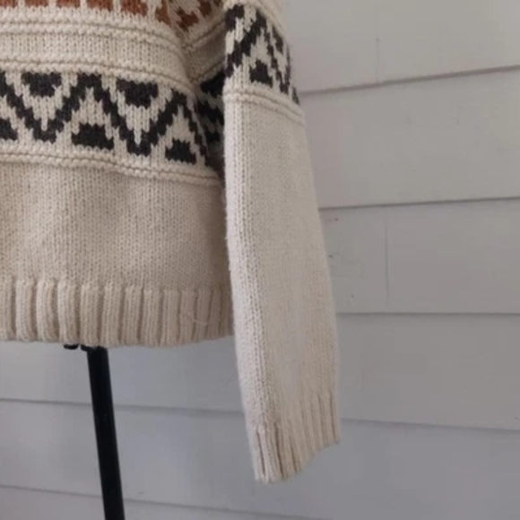 Universal Thread Nordic Fair Isle Pullover Sweater Cream Tan XL - Picture 6 of 10